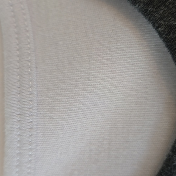 Charcoal Gray Women's Top with Blue and White Embellishments - Picture 5 of 9